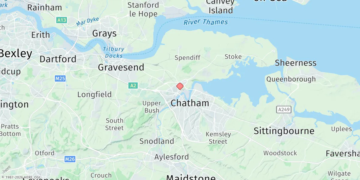 Map preview for Rochester (Strood Pier)