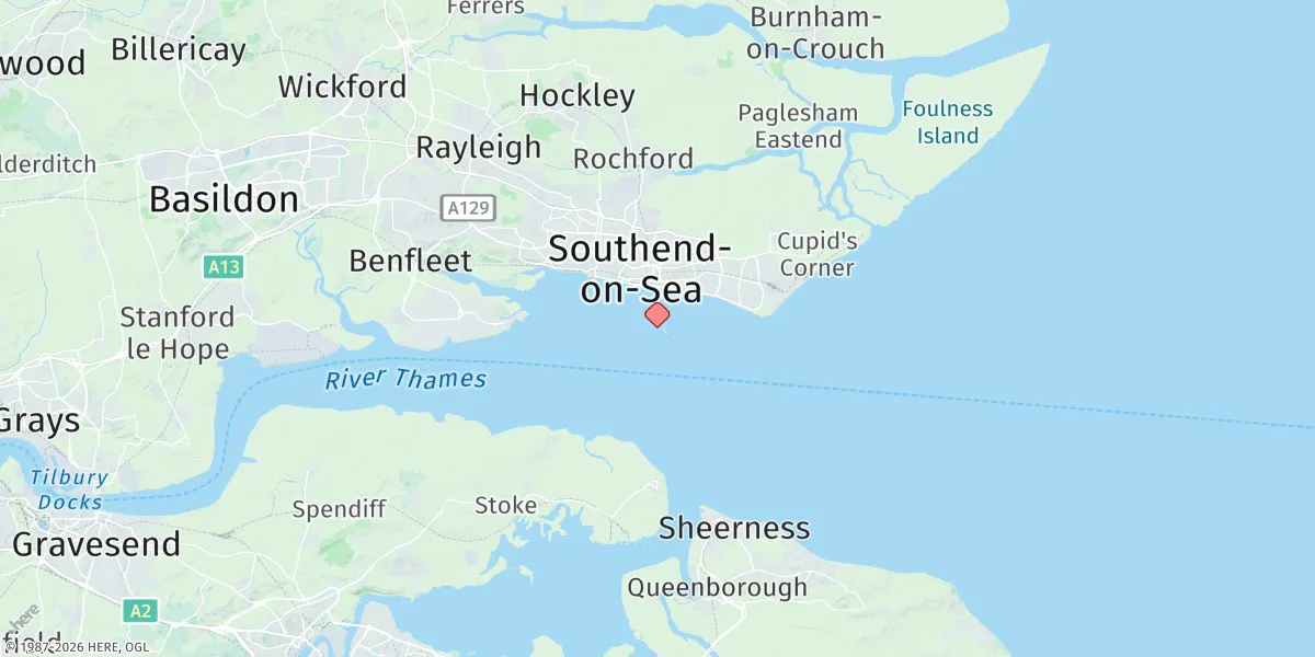 Map preview for Southend-on-sea