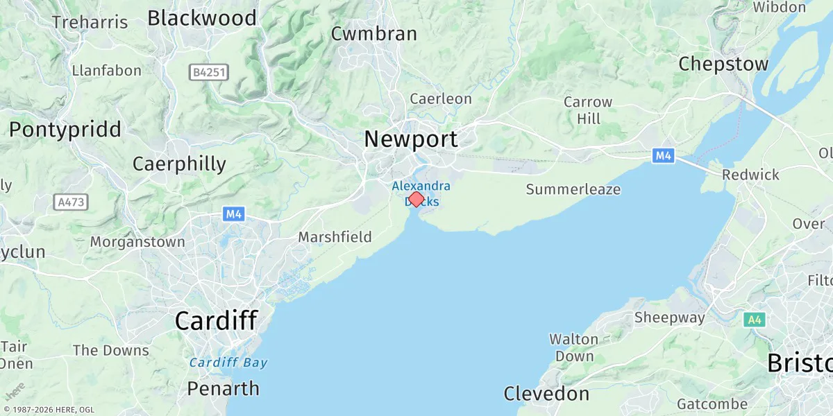 Map preview for Newport
