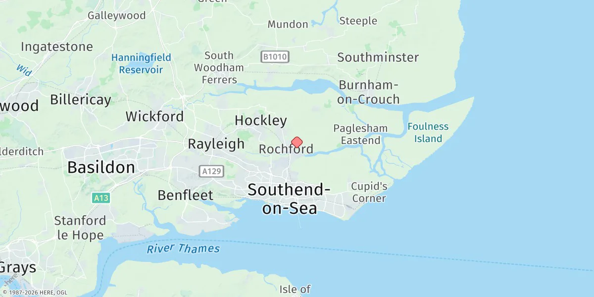 Map preview for Rochford