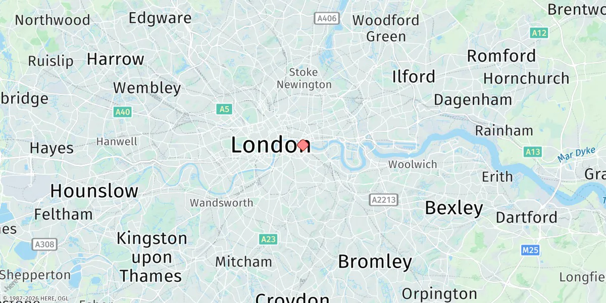 Map preview for London Bridge (Tower Pier)