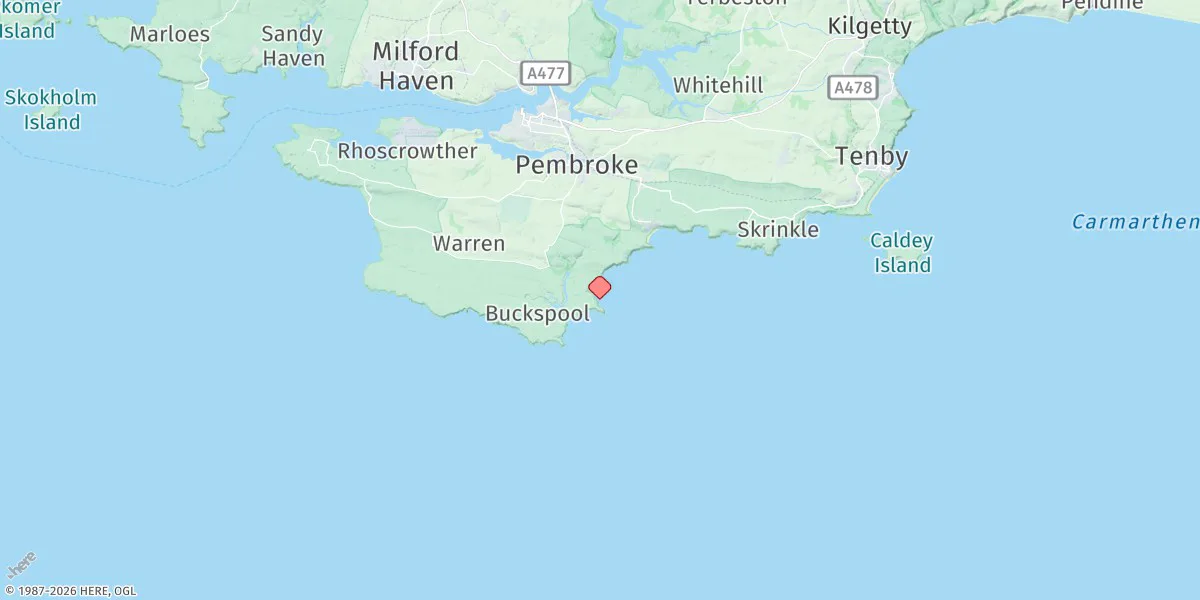 Map preview for Stackpole Quay