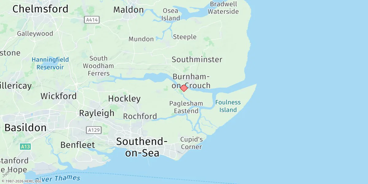 Map preview for Burnham-on-crouch