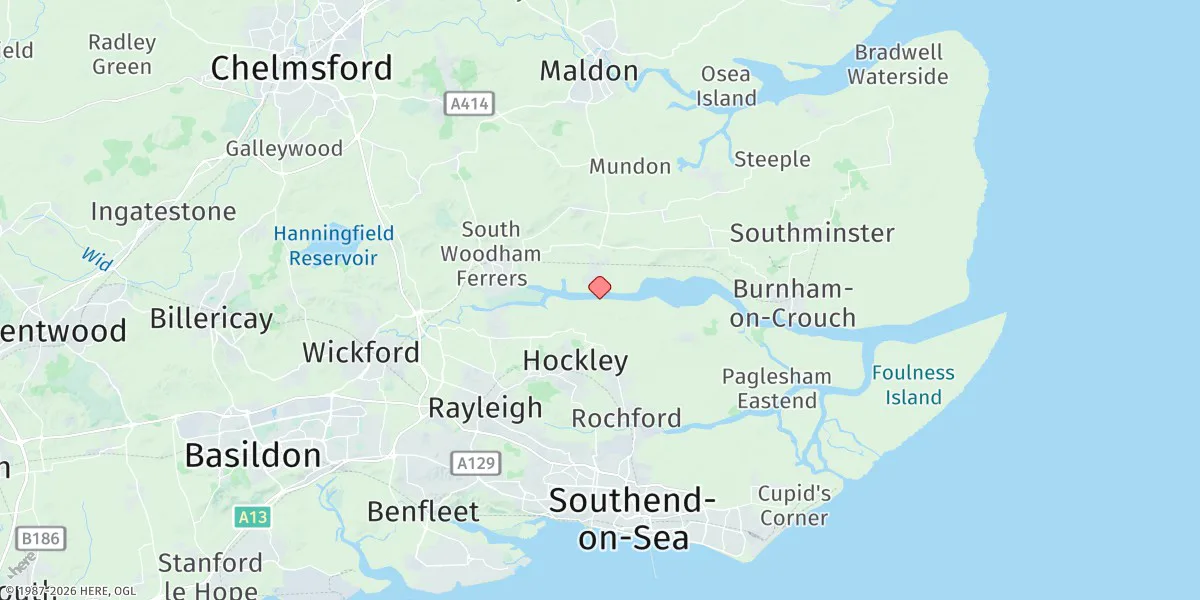 Map preview for North Fambridge