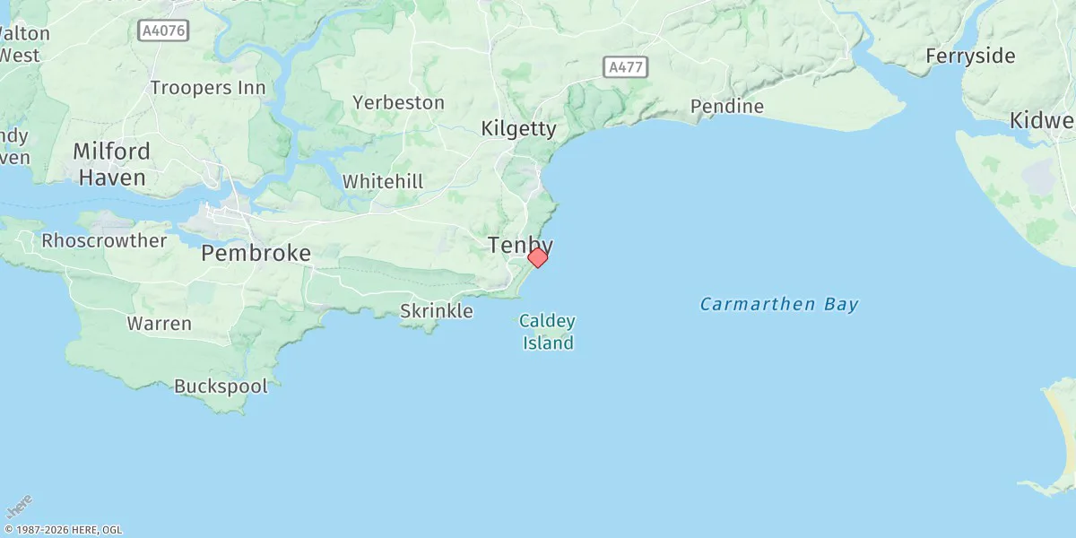 Map preview for Tenby