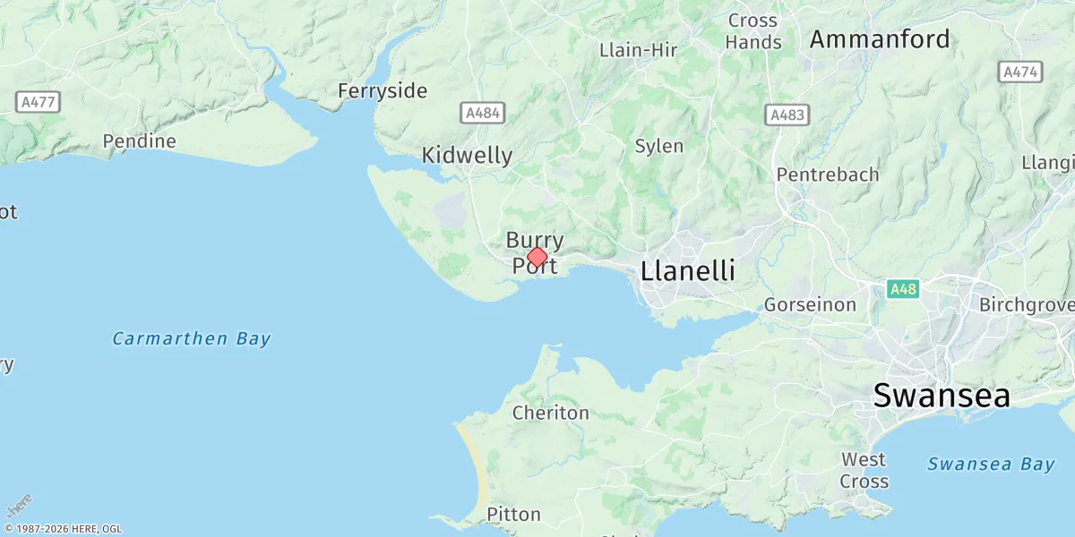 Map preview for Burry Port