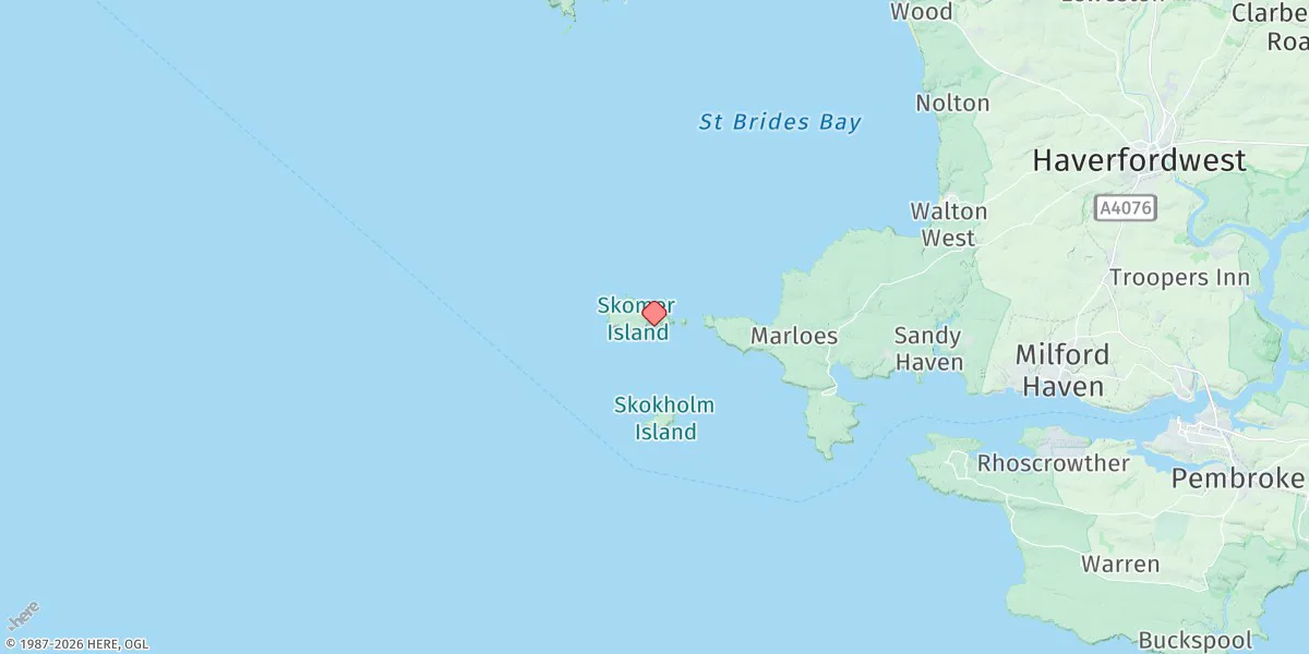 Map preview for Skomer Island