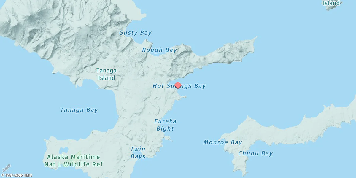Map preview for Hot Springs Bay