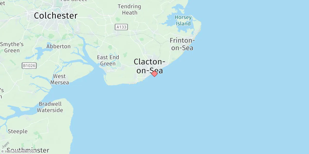 Map preview for Clacton-on-sea