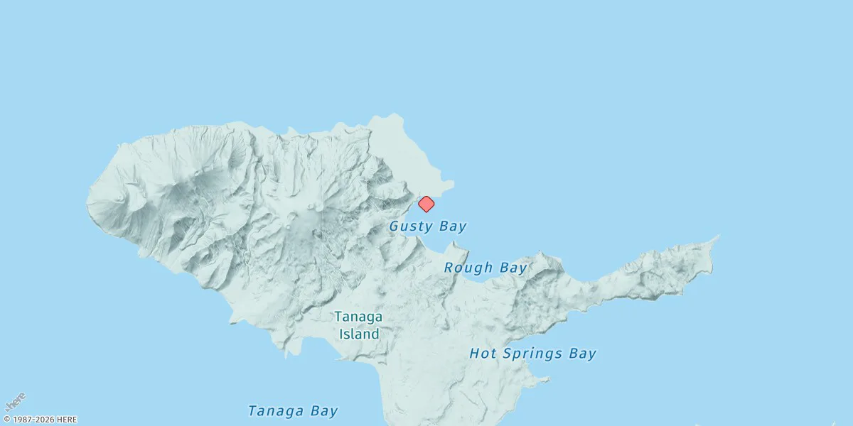 Map preview for Gusty Bay, Tanaga Island, Alaska