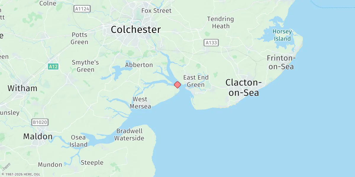 Map preview for Brightlingsea
