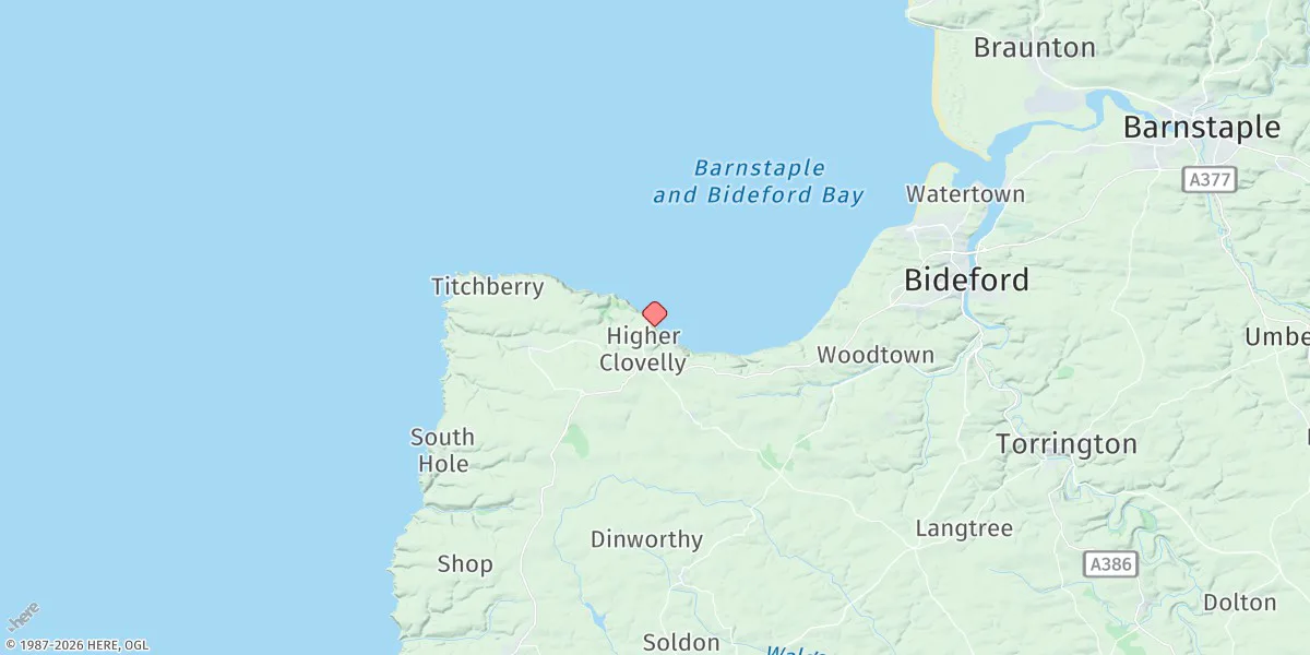 Map preview for Clovelly