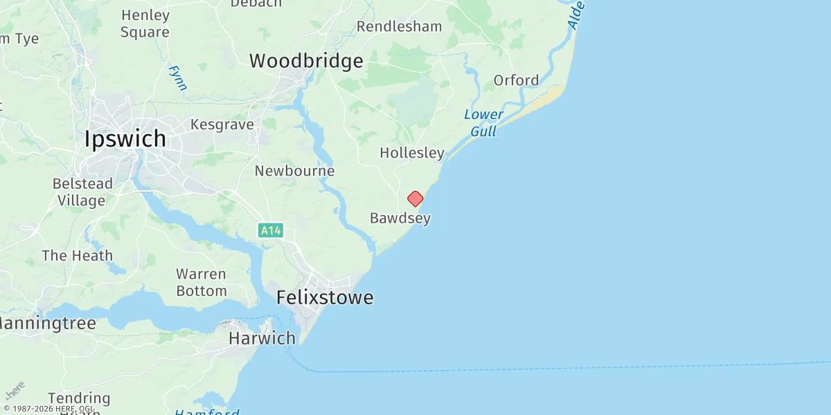 Map preview for Bawdsey