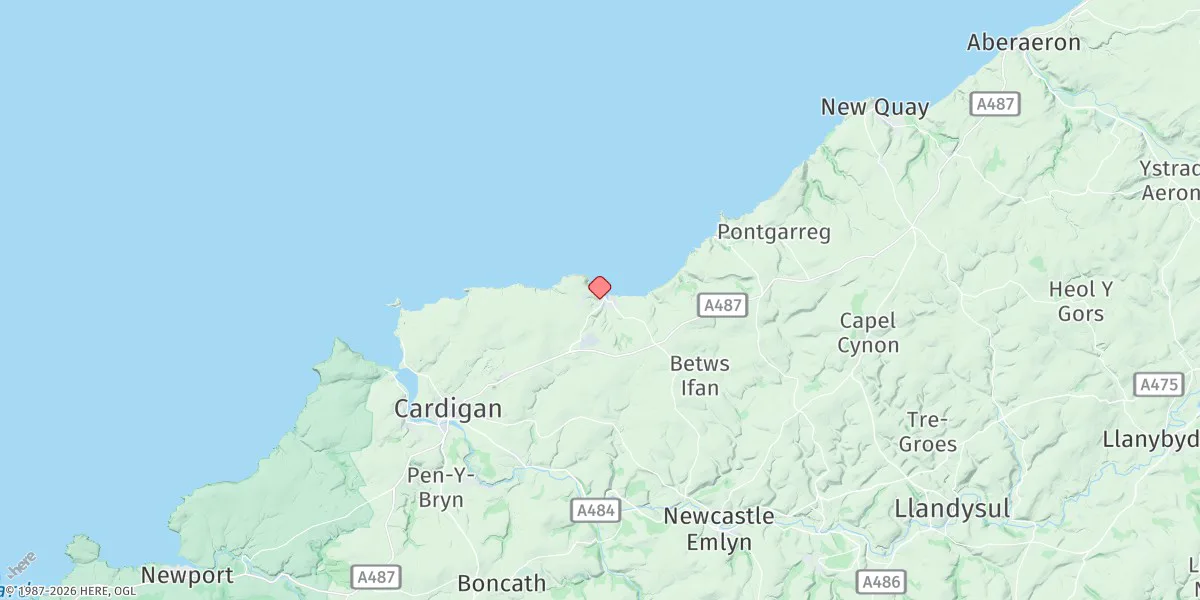 Map preview for Aberporth