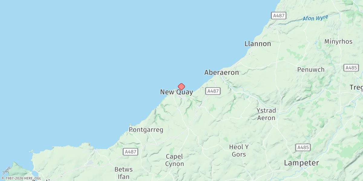 Map preview for New Quay