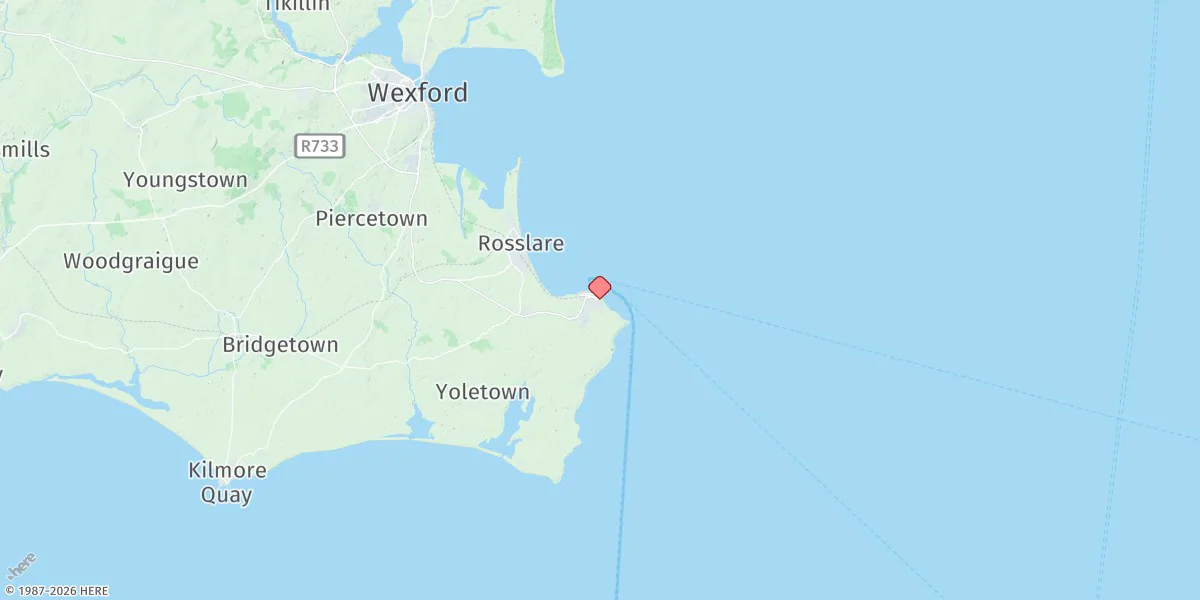 Map preview for Rosslare Europort