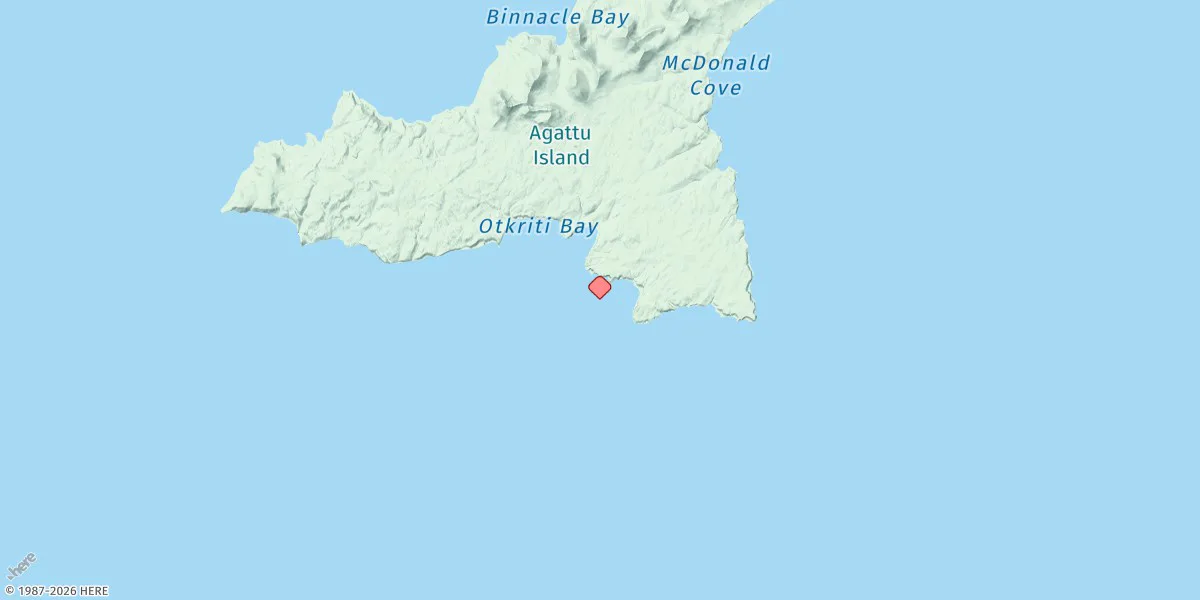 Map preview for Otkriti Bay, Agattu Island