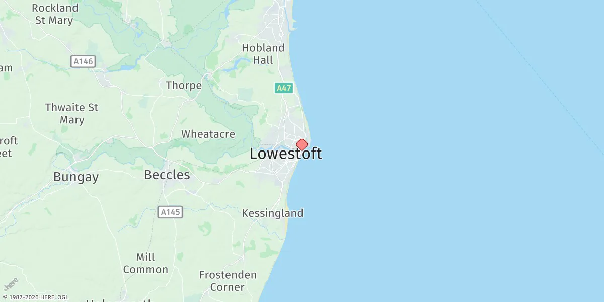 Map preview for Lowestoft