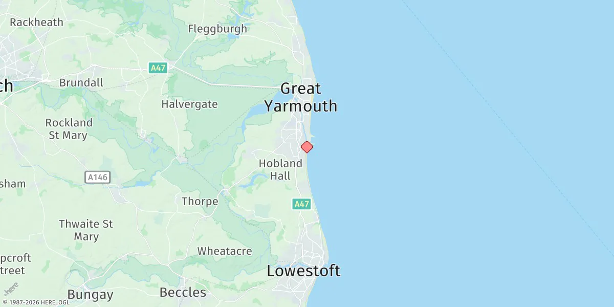 Map preview for Gorleston-on-sea