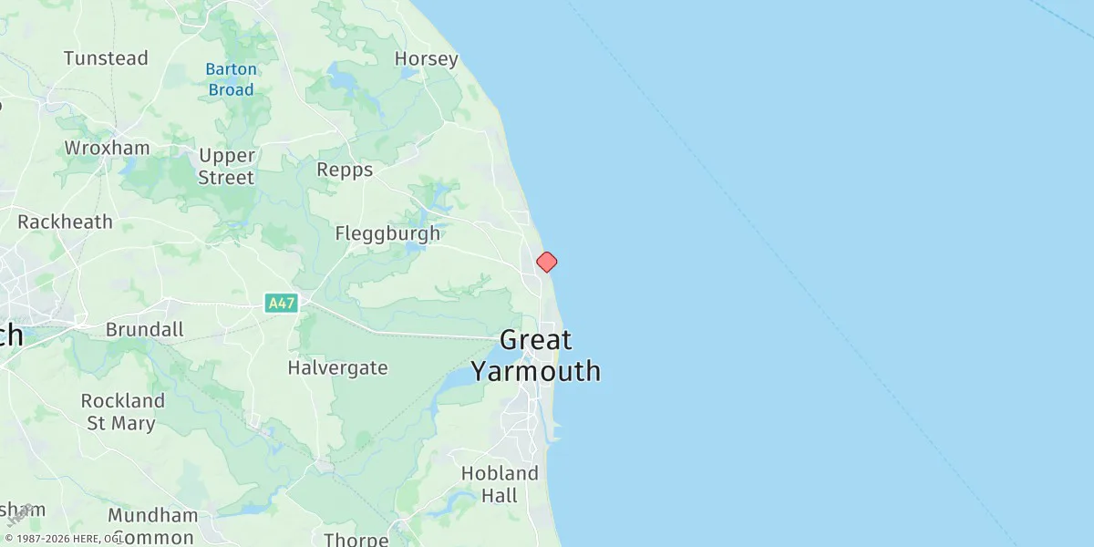 Map preview for Caister-on-sea
