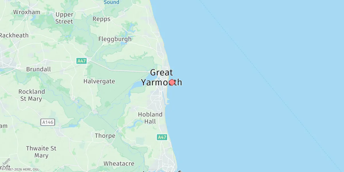 Map preview for Great Yarmouth (Britannia Pier)
