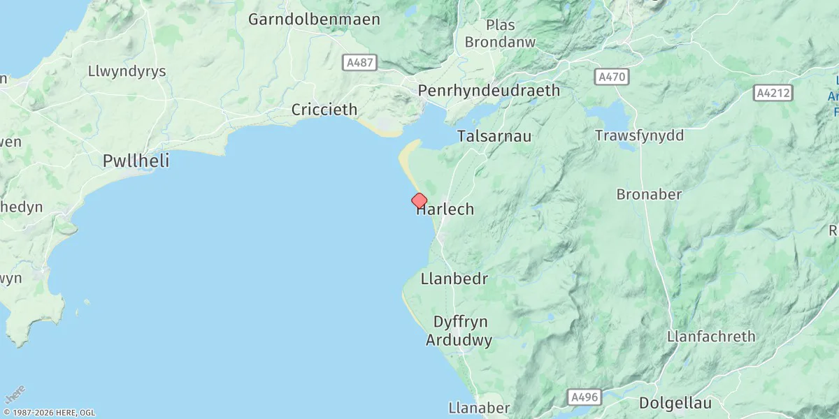 Map preview for Harlech