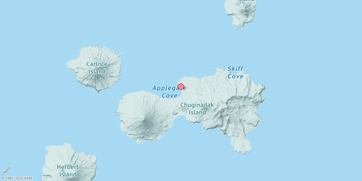 Map preview for Applegate Cove, Chuginadak Island