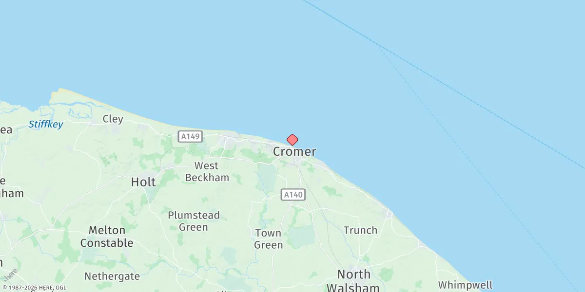 Map preview for Cromer