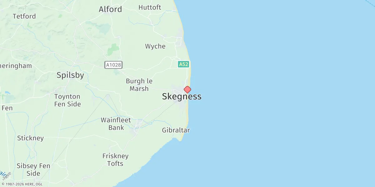 Map preview for Skegness