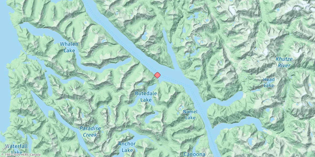 Map preview for Butedale