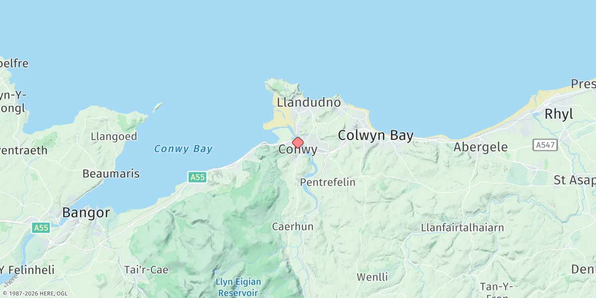 Map preview for Conwy