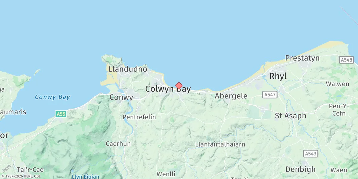 Map preview for Old Colwyn
