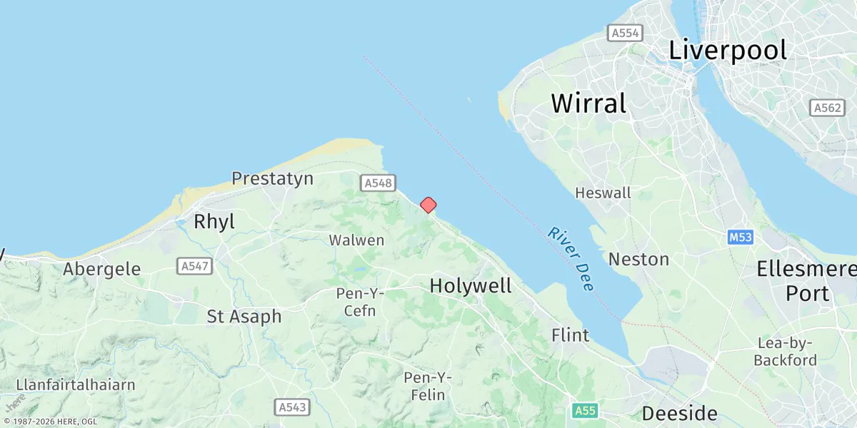Map preview for Mostyn Docks