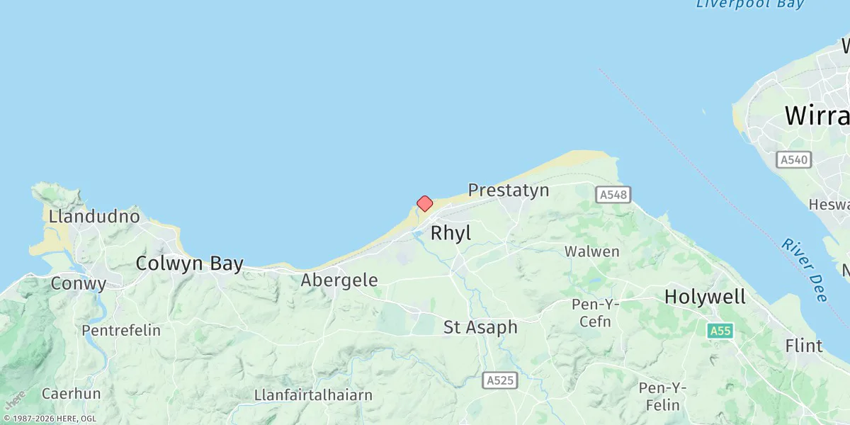 Map preview for Rhyl