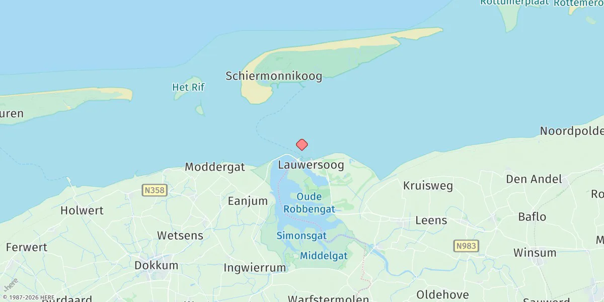 Map preview for Lauwersoog