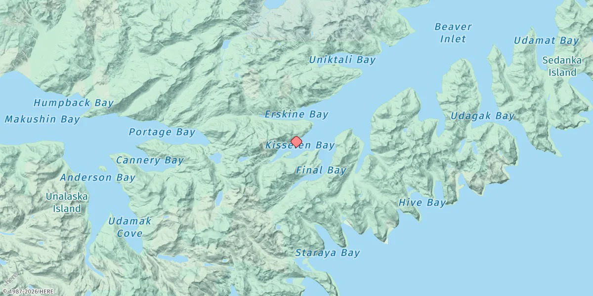 Map preview for Kisselen Bay, Beaver Inlet