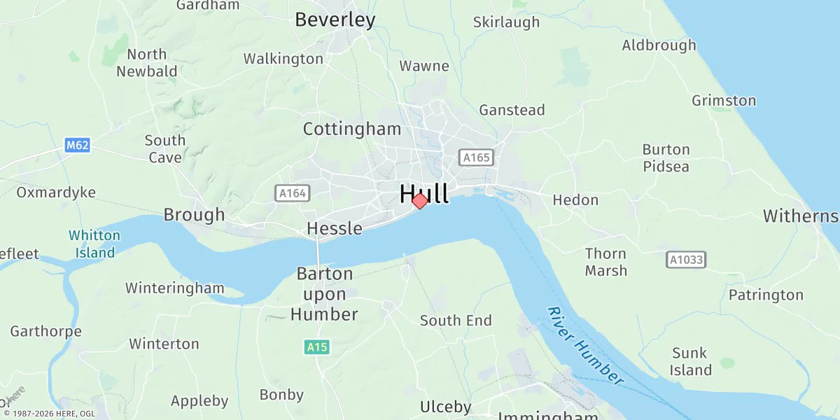 Map preview for Hull (Albert Dock)