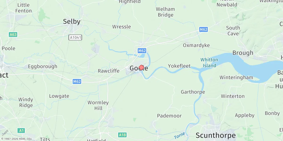 Map preview for Goole