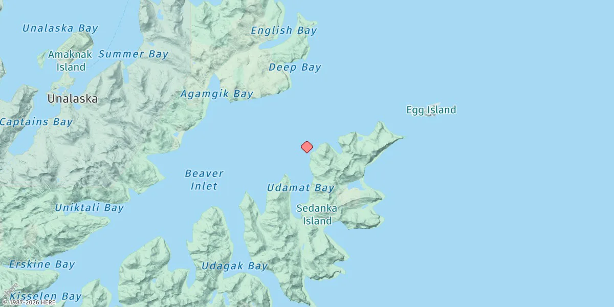 Map preview for Udamat Bay, Sedanka Island