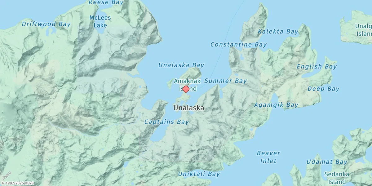 Map preview for Dutch Harbor, Amaknak Island