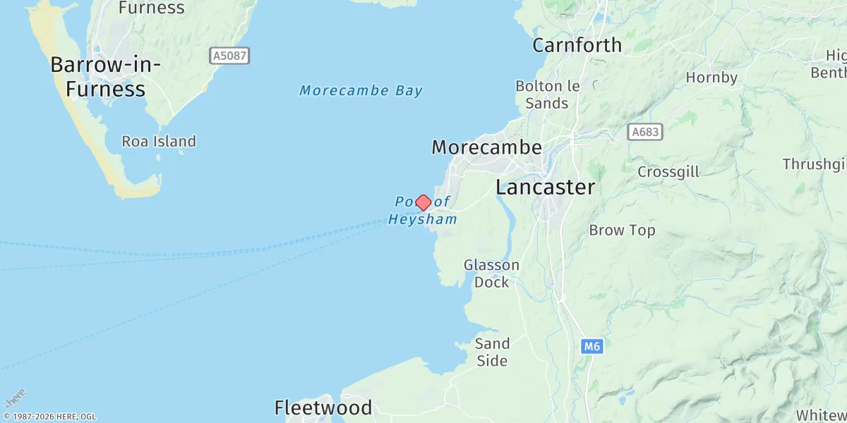 Map preview for Heysham
