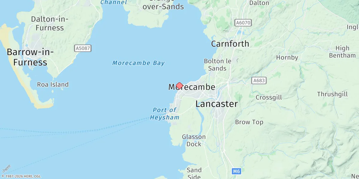 Map preview for Morecambe