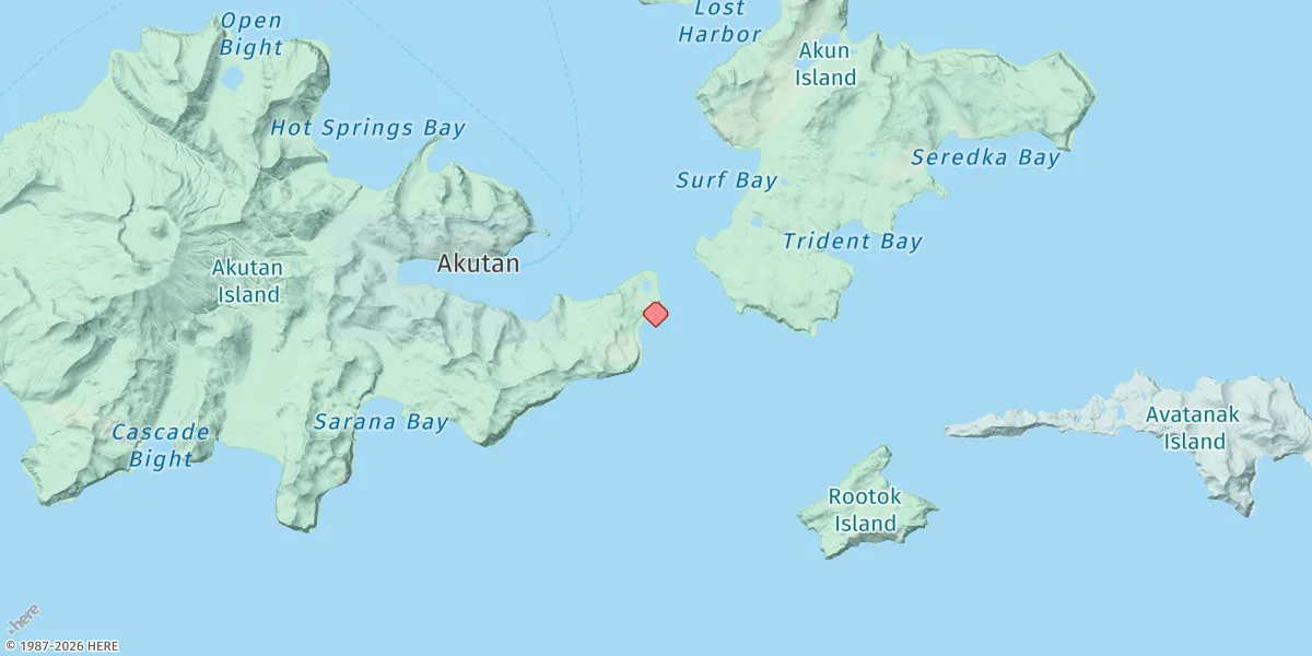 Map preview for Green Bight, Akutan Island