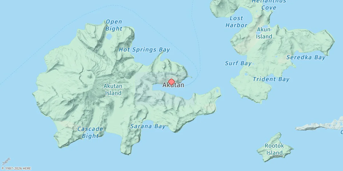 Map preview for Akutan, Akutan Island