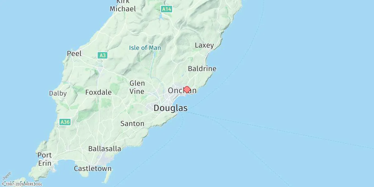 Map preview for Onchan Harbour
