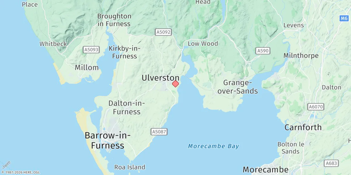 Map preview for Ulverston