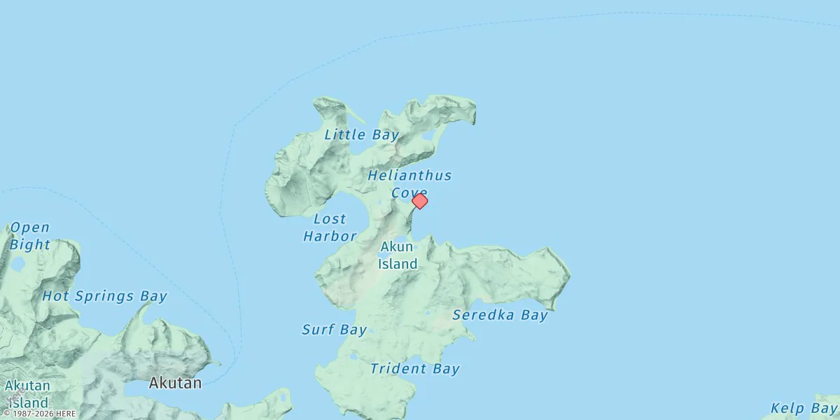 Map preview for Akun Cove, Akun Island