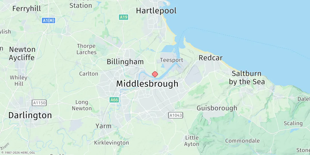 Map preview for Middlesbrough (Dock Entrance)
