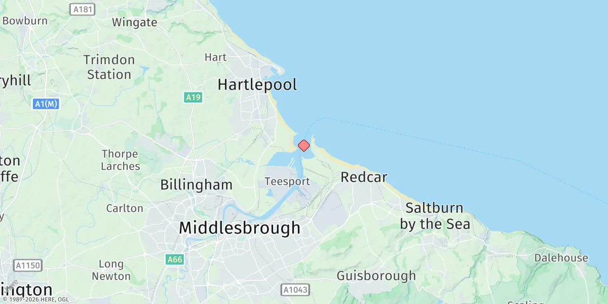 Map preview for River Tees Entrance