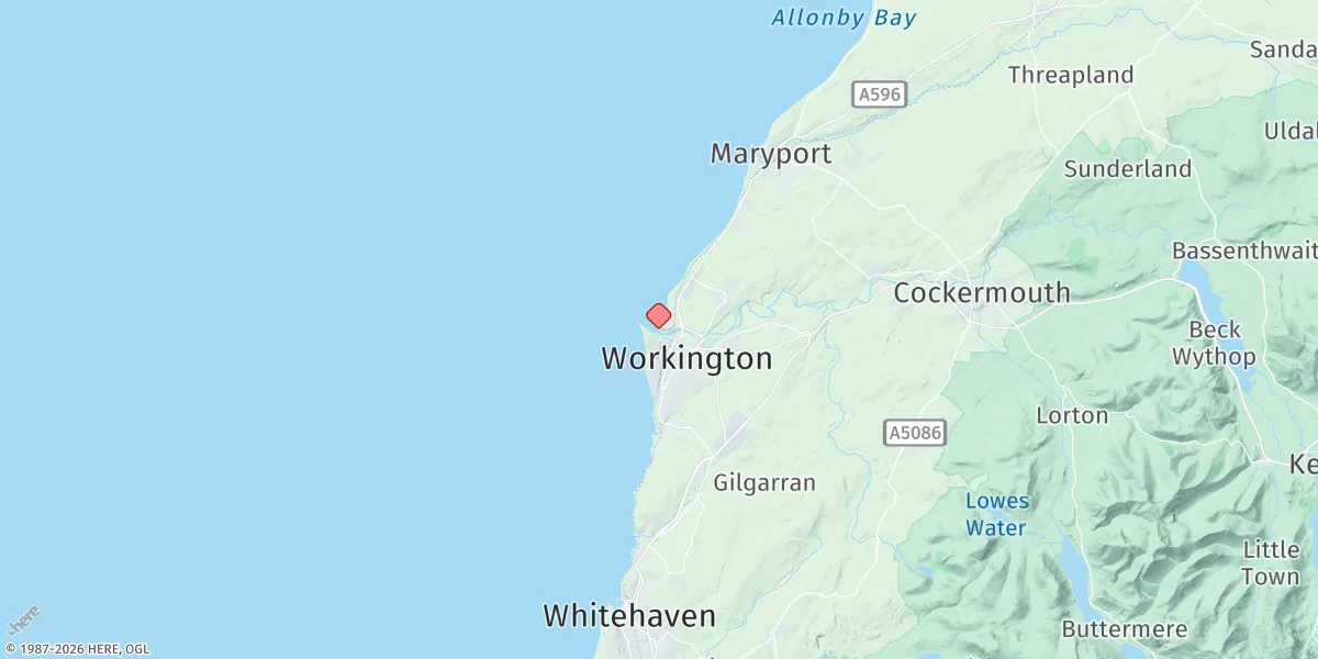 Map preview for Workington